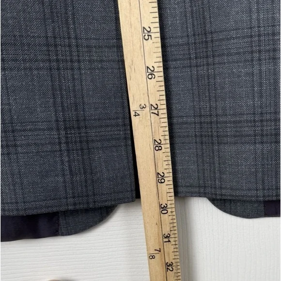 Lauren‎ Ralph Lauren Blazer Gray Windowpane Plaid Two Button Sport Coat Mens 41R - Picture 7 of 9